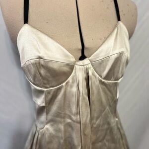 Custom Made Italian Elegant Cream Mini Dress…see description